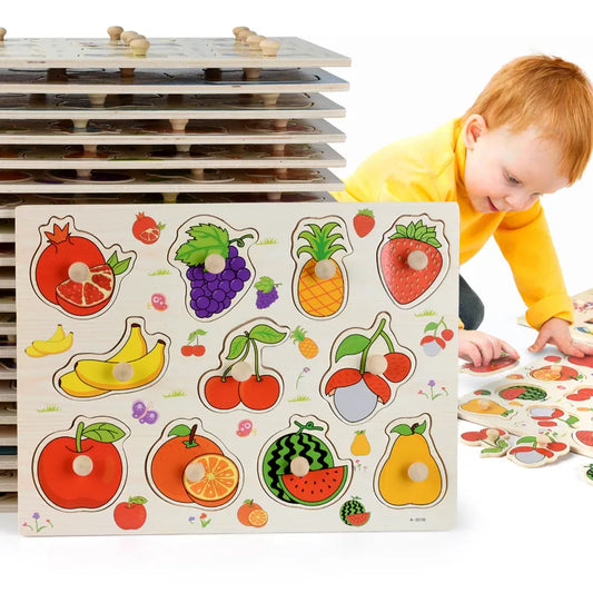 Baby Wooden Fruits 3D Puzzles