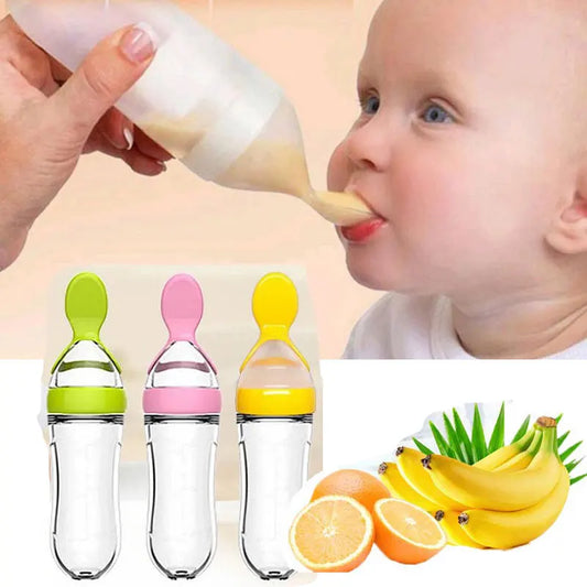 Baby Feeding Silicone Spoon Bottle