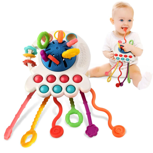 Baby Silicone Pull String Toy