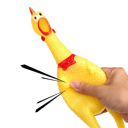 Dog Chicken Squeeze Squeak Toy